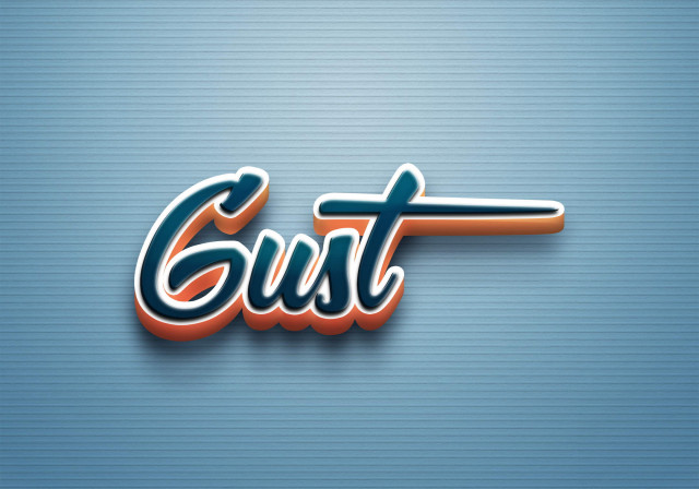 Free photo of Cursive Name DP: Gust