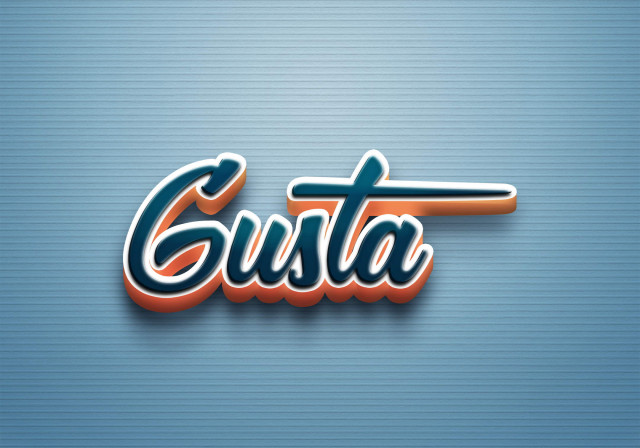 Free photo of Cursive Name DP: Gusta