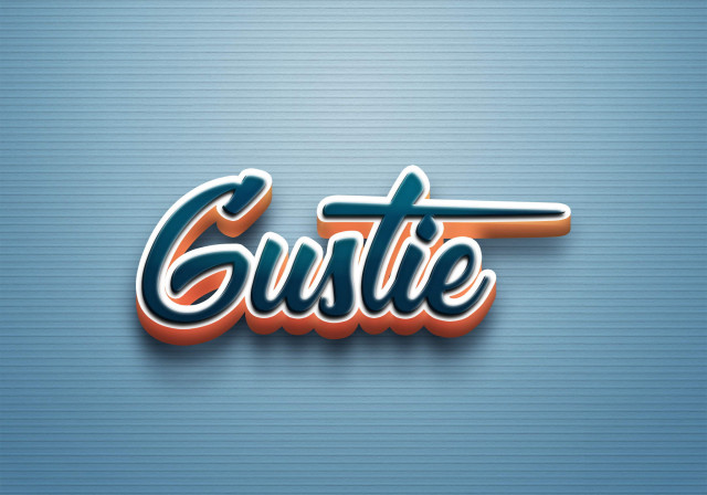 Free photo of Cursive Name DP: Gustie