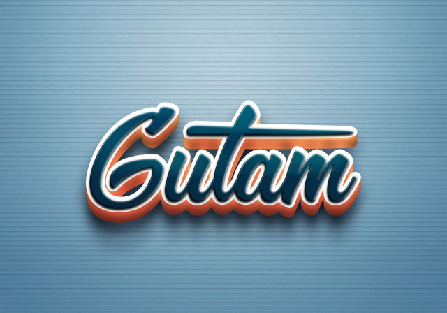 Free photo of Cursive Name DP: Gutam
