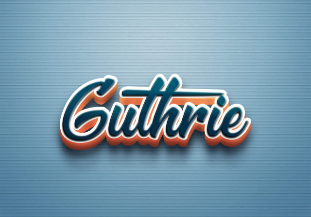 Free photo of Cursive Name DP: Guthrie