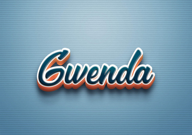 Free photo of Cursive Name DP: Gwenda