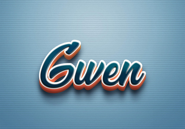 Free photo of Cursive Name DP: Gwen