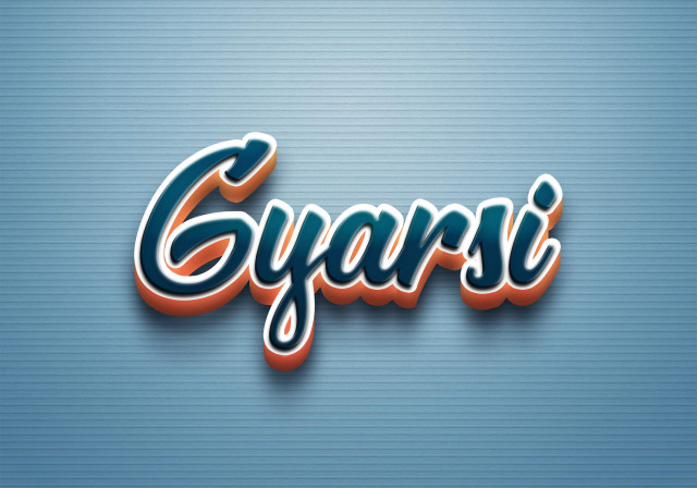 Free photo of Cursive Name DP: Gyarsi