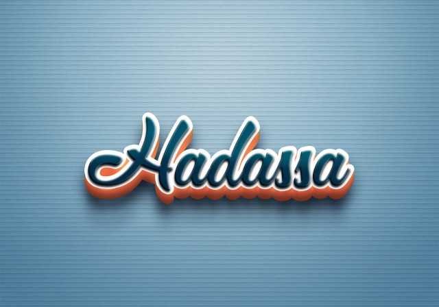 Free photo of Cursive Name DP: Hadassa