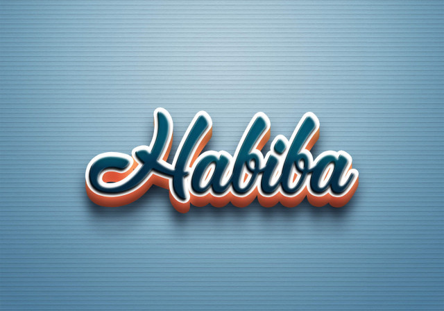 Free photo of Cursive Name DP: Habiba