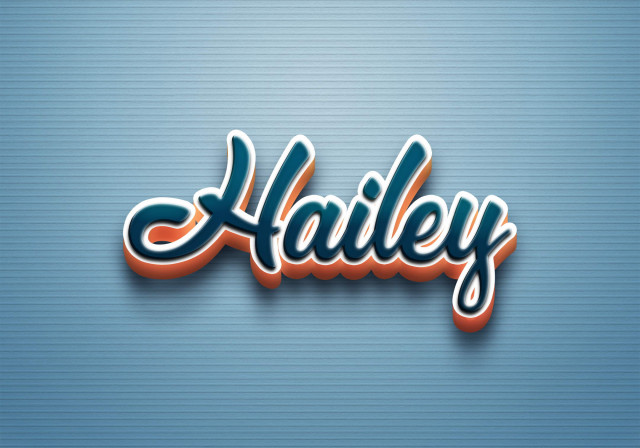 Free photo of Cursive Name DP: Hailey