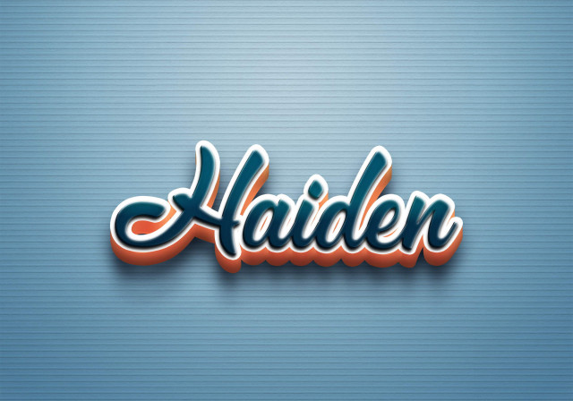 Free photo of Cursive Name DP: Haiden