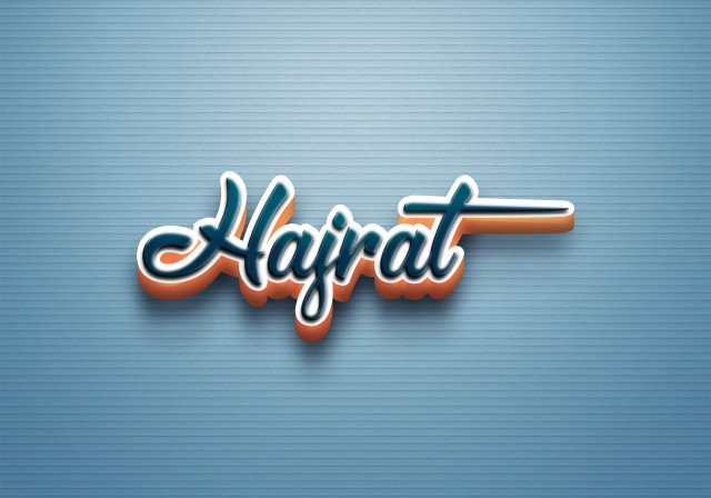 Free photo of Cursive Name DP: Hajrat