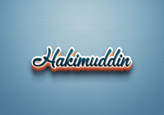 Free photo of Cursive Name DP: Hakimuddin