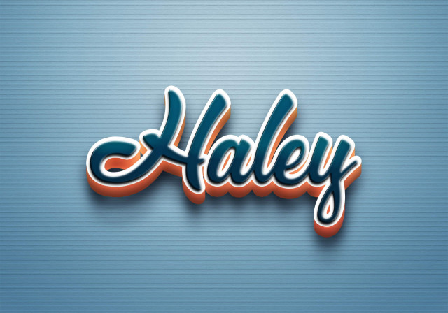 Free photo of Cursive Name DP: Haley