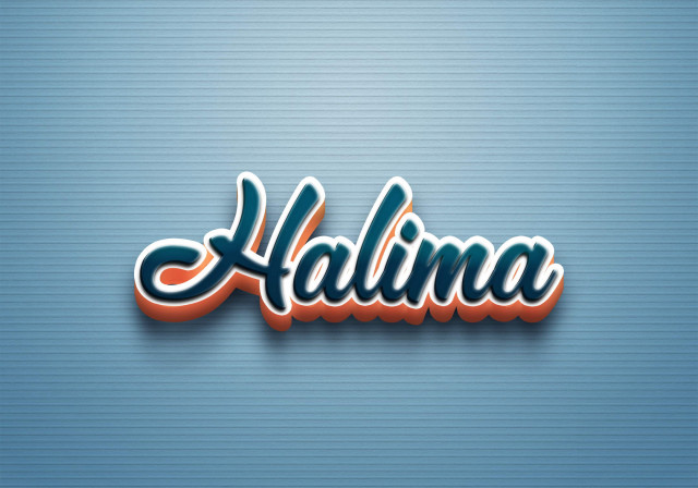 Free photo of Cursive Name DP: Halima