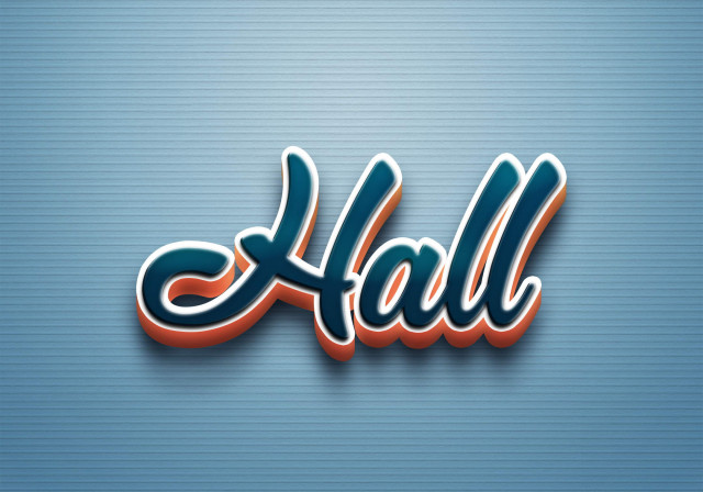 Free photo of Cursive Name DP: Hall