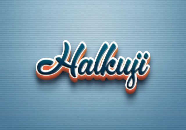 Free photo of Cursive Name DP: Halkuji