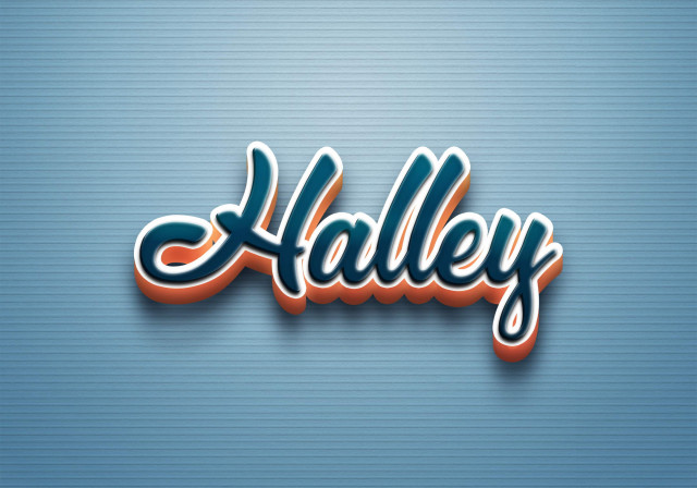 Free photo of Cursive Name DP: Halley