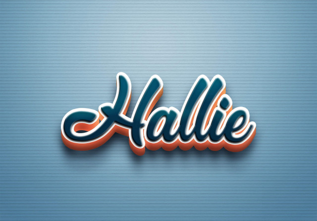 Free photo of Cursive Name DP: Hallie
