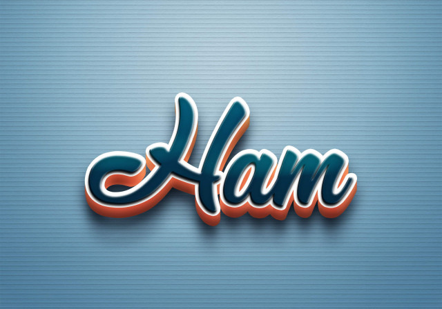 Free photo of Cursive Name DP: Ham