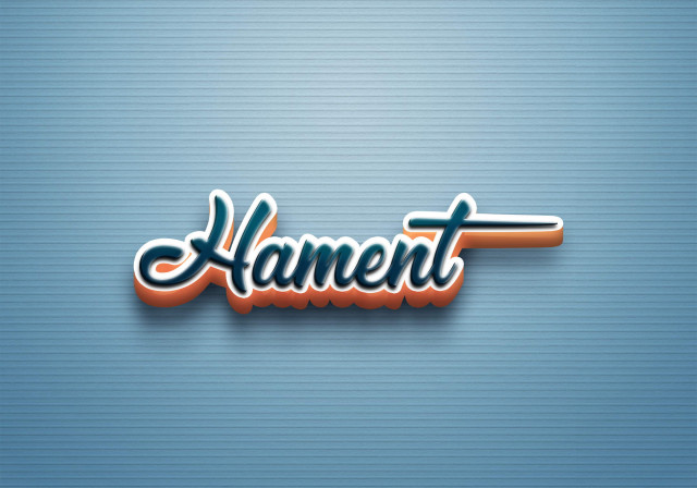 Free photo of Cursive Name DP: Hament