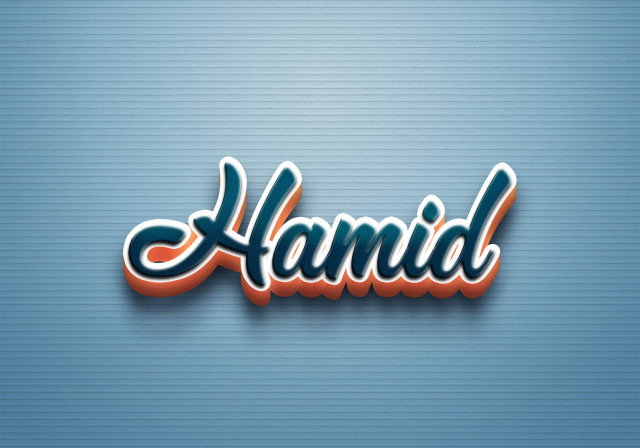 Free photo of Cursive Name DP: Hamid