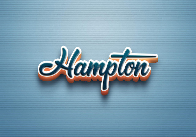 Free photo of Cursive Name DP: Hampton