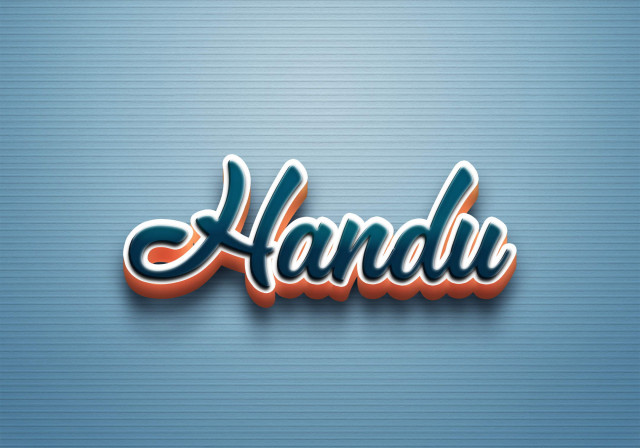 Free photo of Cursive Name DP: Handu