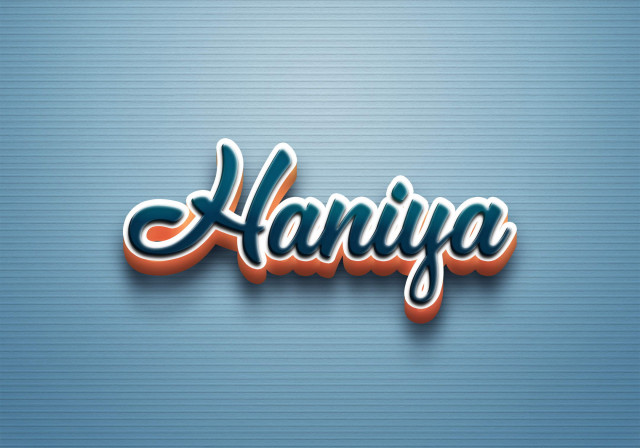 Free photo of Cursive Name DP: Haniya