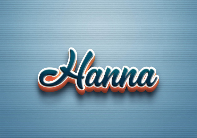 Free photo of Cursive Name DP: Hanna