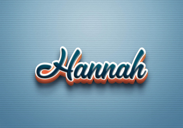 Free photo of Cursive Name DP: Hannah