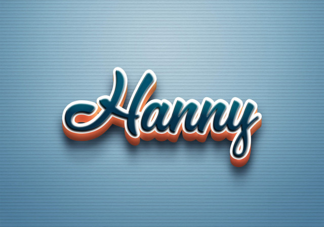 Free photo of Cursive Name DP: Hanny