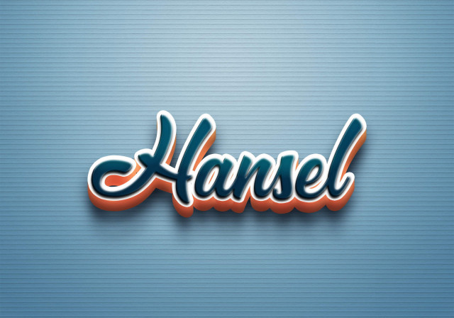 Free photo of Cursive Name DP: Hansel