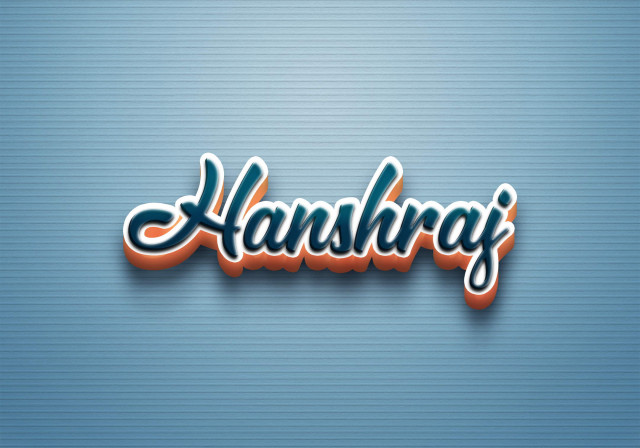 Free photo of Cursive Name DP: Hanshraj