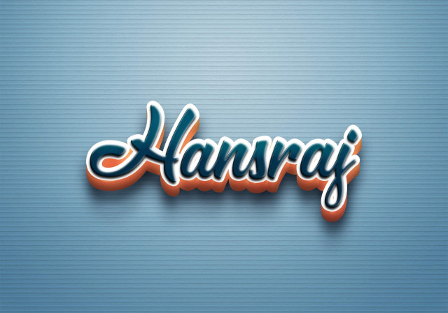 Free photo of Cursive Name DP: Hansraj