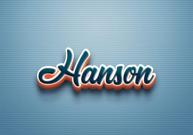 Free photo of Cursive Name DP: Hanson
