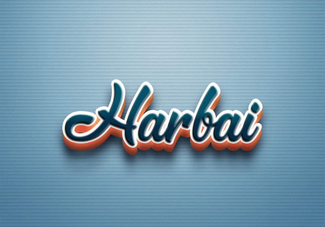 Free photo of Cursive Name DP: Harbai