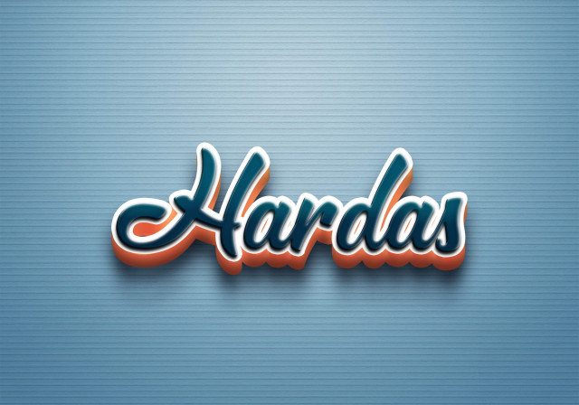 Free photo of Cursive Name DP: Hardas