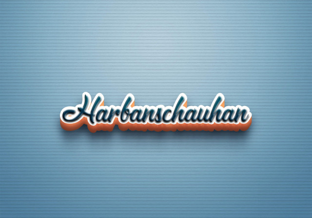 Free photo of Cursive Name DP: Harbanschauhan