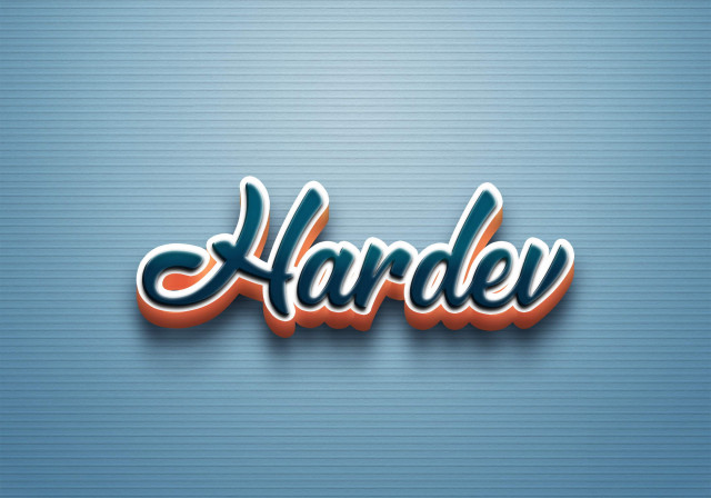 Free photo of Cursive Name DP: Hardev