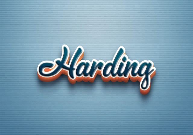 Free photo of Cursive Name DP: Harding