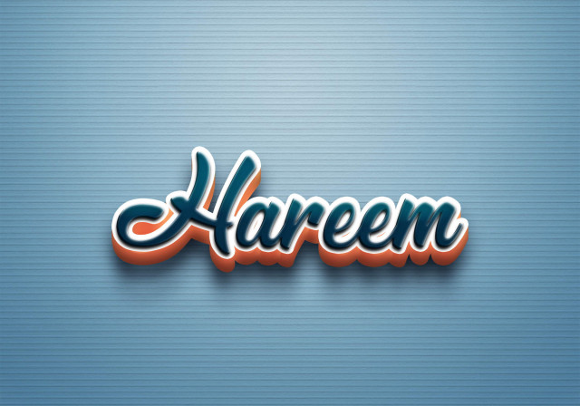 Free photo of Cursive Name DP: Hareem