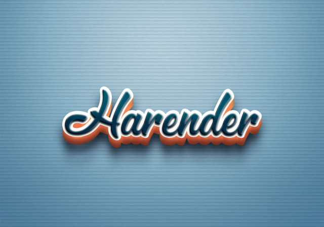 Free photo of Cursive Name DP: Harender