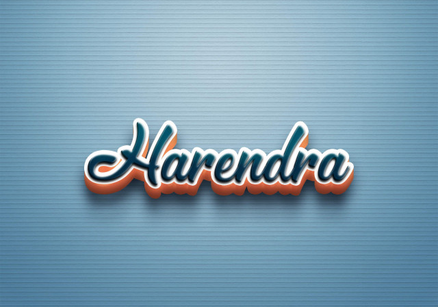 Free photo of Cursive Name DP: Harendra