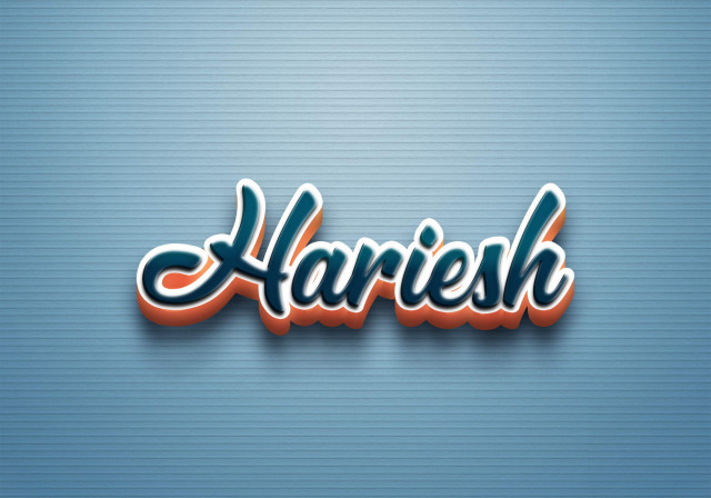 Free photo of Cursive Name DP: Hariesh
