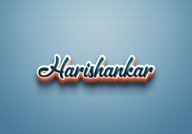 Free photo of Cursive Name DP: Harishankar