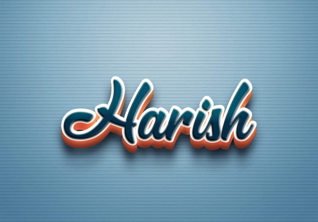 Free photo of Cursive Name DP: Harish