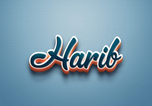 Free photo of Cursive Name DP: Harib