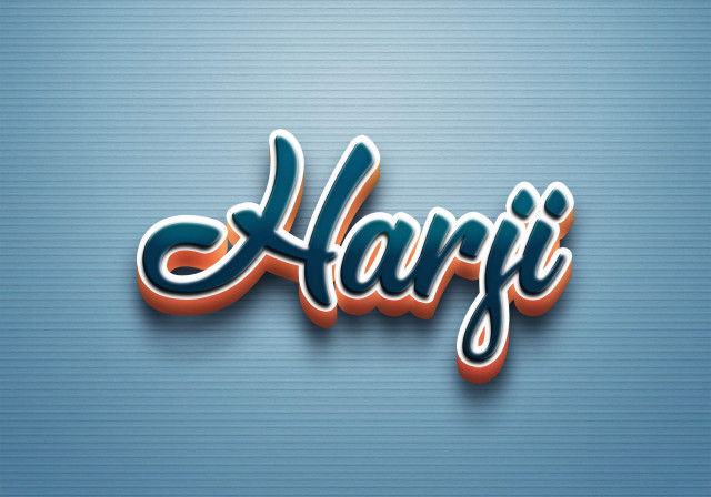 Free photo of Cursive Name DP: Harji