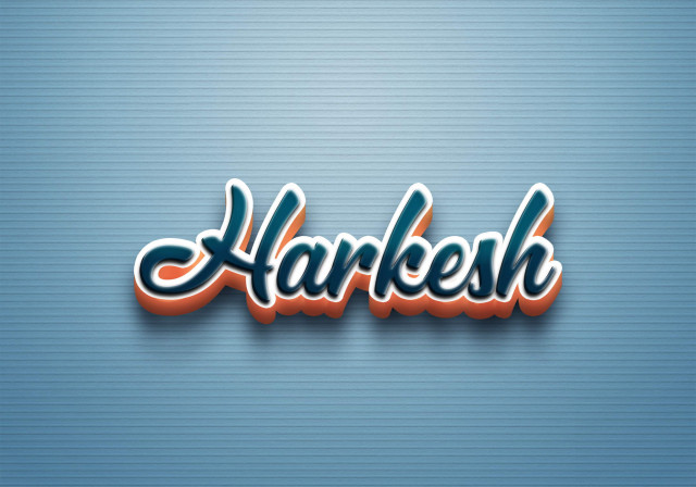Free photo of Cursive Name DP: Harkesh