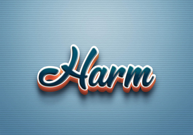 Free photo of Cursive Name DP: Harm