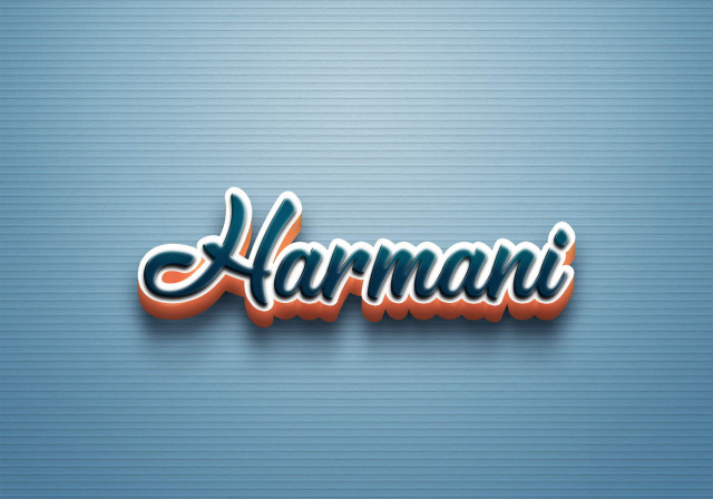 Free photo of Cursive Name DP: Harmani