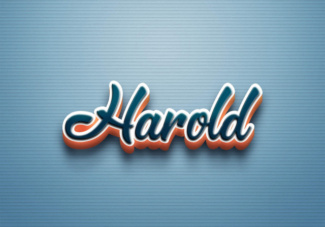 Free photo of Cursive Name DP: Harold